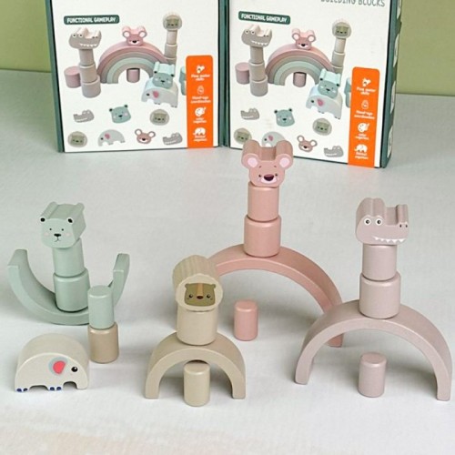مونته سوری چوبی رنگین کمان حیوانات کد 5473533