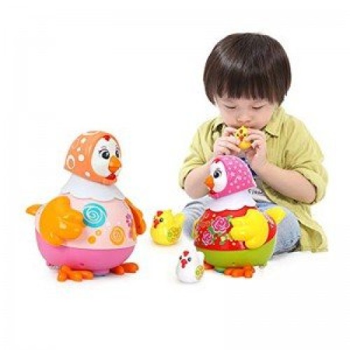 مرغ صورتی موزیکال huile toys 6102 یک هدیه عالی برای کودکان