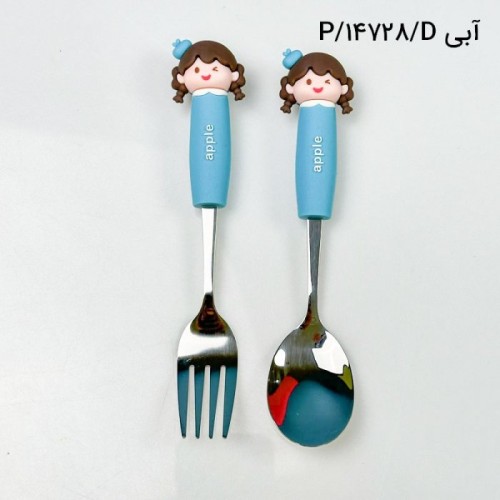 قاشق و چنگال فانتزی کودک طرح دختر کد 14728