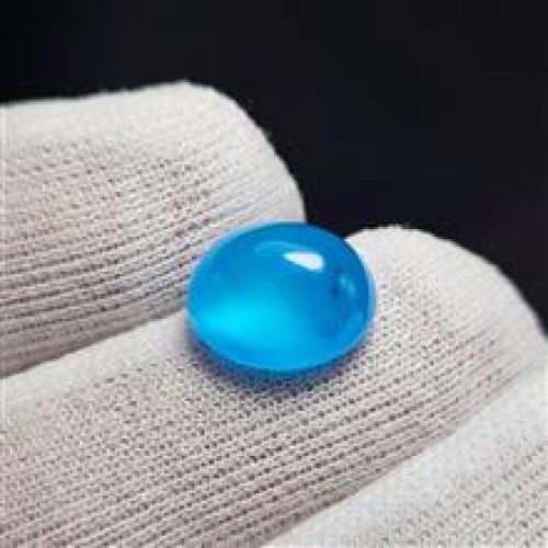 خرید نگین سنگ عقیق آبی آبدار معدنی کد وردسا