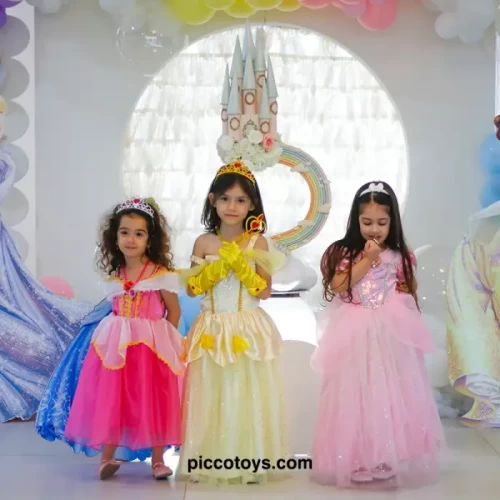 لباس دیو و دلبر پرنسس بلا به همراه اکسسوری کامل کد 121103NEW