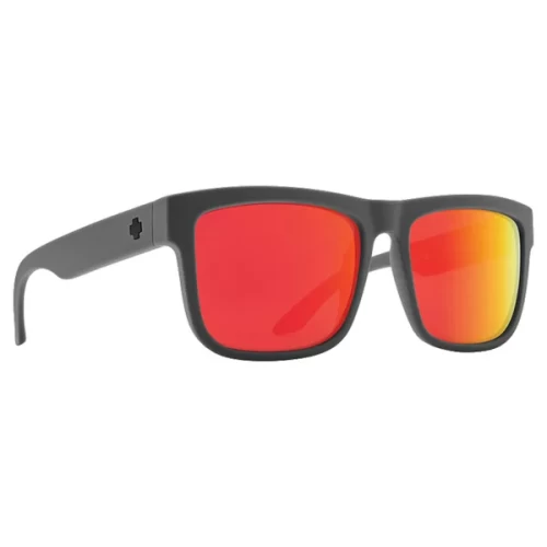 عینک آفتابی اسپای SPY Discord Soft Matte Dark Gray - HD Plus Gray Green Polar with Red Spectra Mirror - Image 3
