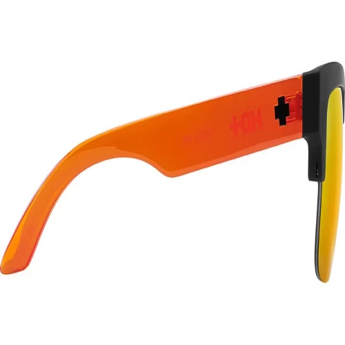 عینک آفتابی اسپای SPY Discord 5050 Soft Matte Black Translucent Orange - Image 3