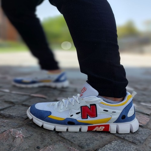 کفش اسپرت مردانه NB سفید آبی مدل 1031