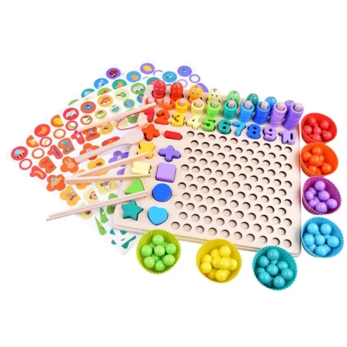 اسباب بازی مونته سوری تخته لگاریتمی 5 در 1 کد OY041