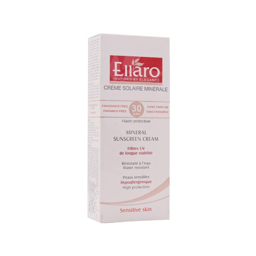 تصویر کرم ضد آفتاب بی رنگ SPF30 الارو مدل مینرال مناسب پوست حساس