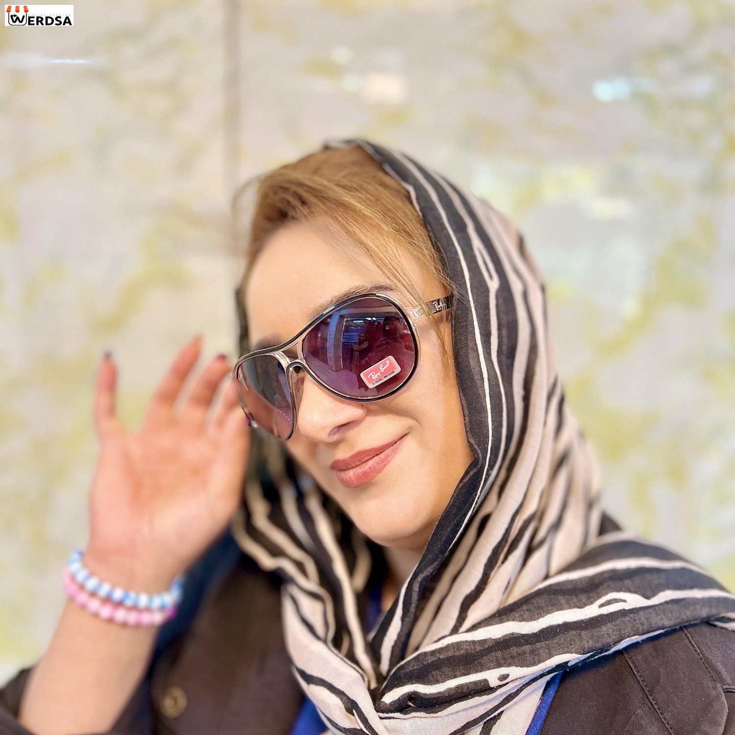 عینک افتابی زنانه ری بن مدل 9055 کد 1474