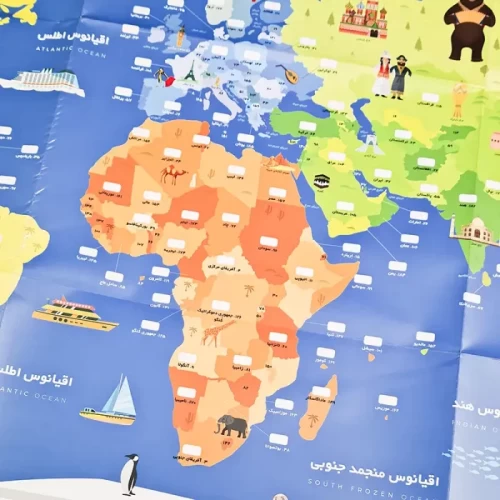 استیپیک نقشه جهان با پرچم کد 724627