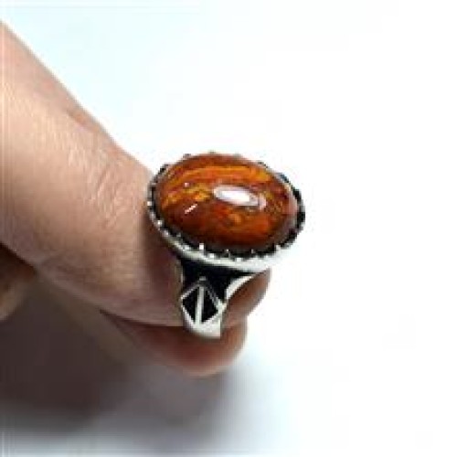 فروش انگشتر نقره روس شجر پاییزی خراسان طبیعی 14