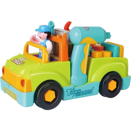 اسباب بازی کامیون ابزار هولی تویز Huile Toys رنگ سبز کد 6109