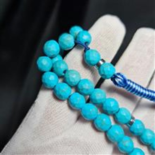 فروش تسبیح 33 دانه سنگ طرح فیروزه کد