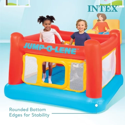 جامپینگ بادی کودک اینتکس Intex مدل قلعه زرد آبی کد 48259