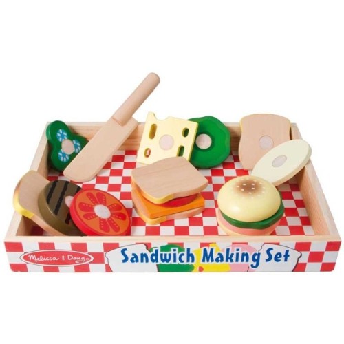اسباب بازی ست فست فود چوبی 17 تکه MELISSA & DOUG کد 10513