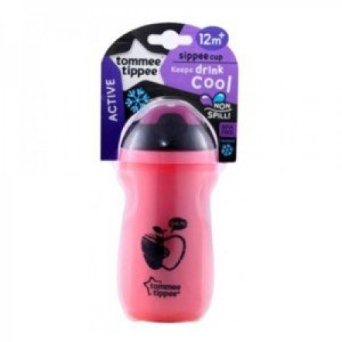 لیوان دو جداره 260 میلی ضد چکه 12+ Insulated Sipper Cup tommeetippee کد 447030