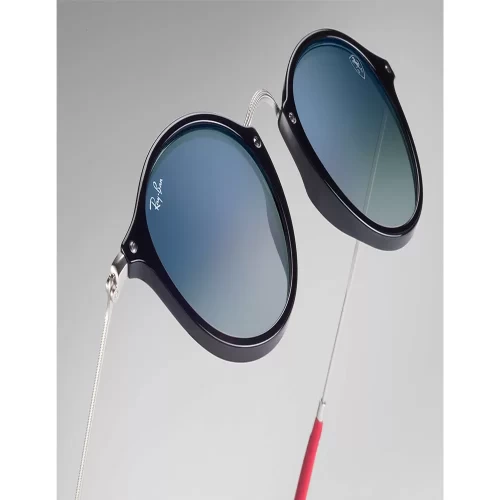 عینک آفتابی RayBan 2447 Scuderia Ferrari Black Silver Light Blue Gradient - Image 5