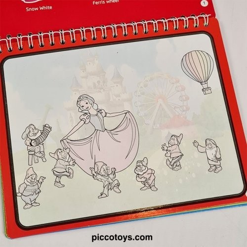 کتاب جادویی رنگ آمیزی با آب طرح سفید برفی مدل 9996