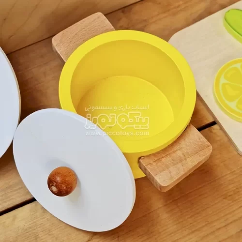ست آشپزی چوبی کودک رنگ صورتی P/GT716/PI
