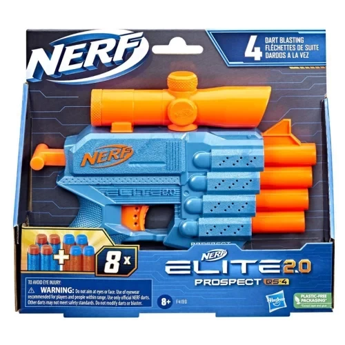 تفنگ اسباب بازی کودک مدل نرف آبی کمرنگ NERF ELITE کد F4190