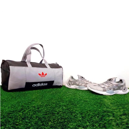 ساک ورزشی طوسی مشکی adidas مدل 1183