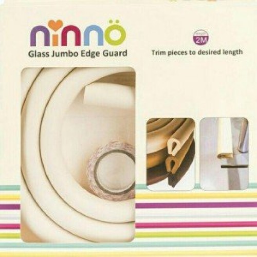 محافظ لبه شیشه جامبو بزرگ بژ ninno مدل GJ01