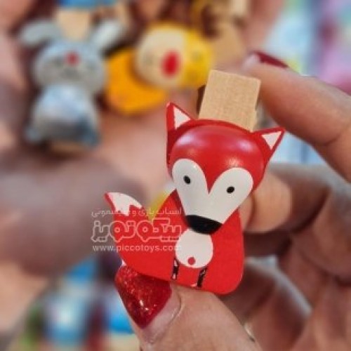 گیره چوبی طرح حیوانات
