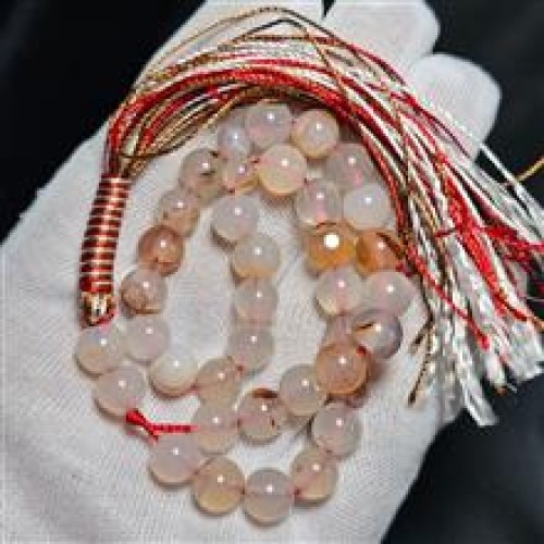 خرید تسبیح 33 دانه سنگ عقیق معدنی وردسا