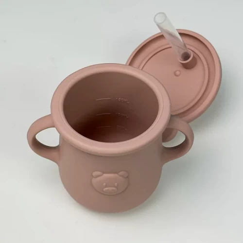 ست ظرف غذا کودک سیلیکونی همراه پیشبند مدل گوسفند کد M224