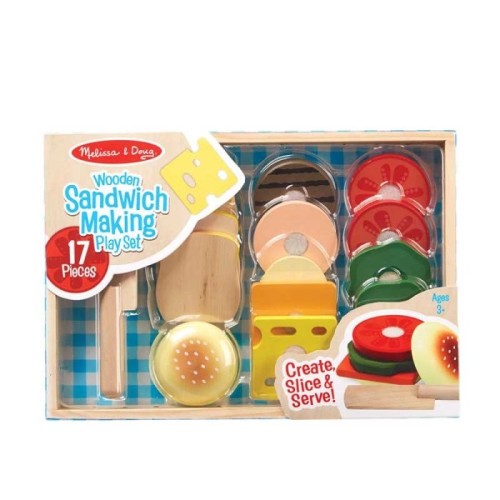 اسباب بازی ست فست فود چوبی 17 تکه MELISSA & DOUG کد 10513