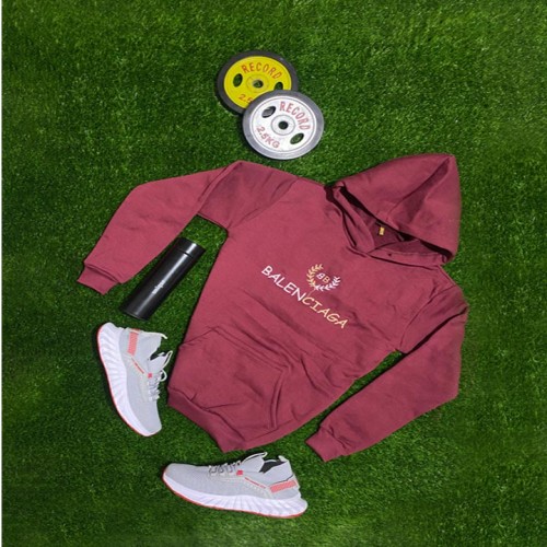 هودی مردانه بالنسیگا زرشکی مدل 1079