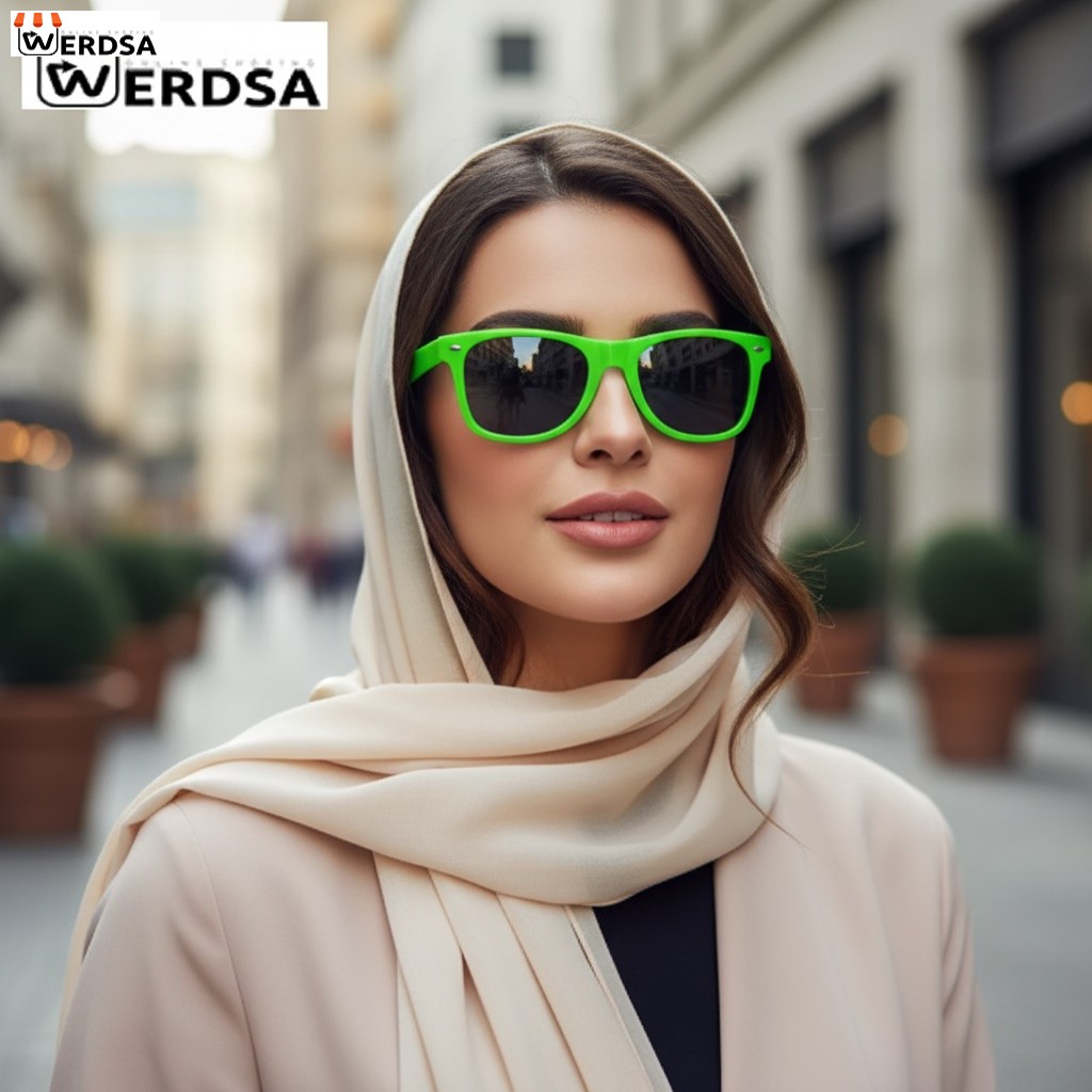 عینک زنانه شیشه سبز