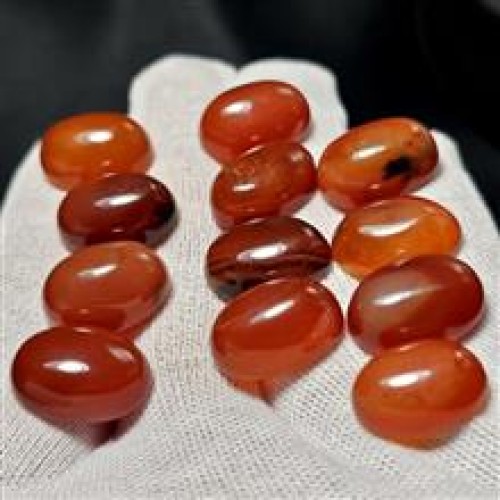 فروش پک 12 عددی نگین سنگ عقیق کارنلین معدنی کد G81263
