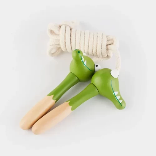 طناب بازی کودک با دسته چوبی طرح حیوانات کد BZ-12-B