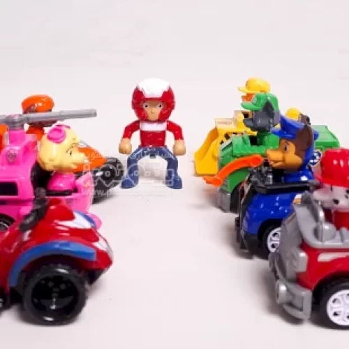 قیمت و خرید فیگور7 عددی سگهای نگهبان پاوپاترول paw patrol با ماشین مدل M99B
