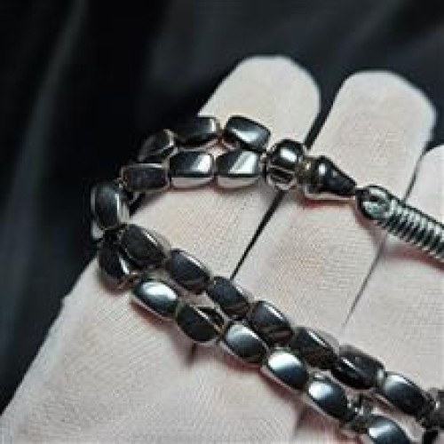 خرید تسبیح 33 دانه سنگ حدید معدنی وردسا