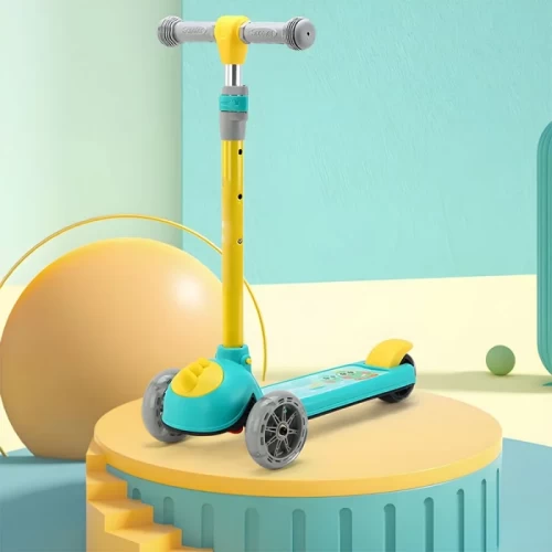 اسکوتر کودک چراغدار مدل دایناسور سبز کد P/806/SA