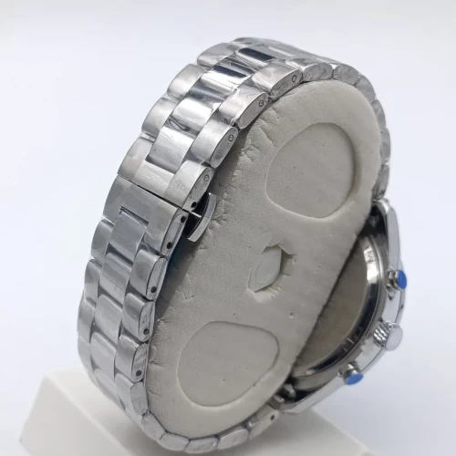 ساعت مردانه استیل صفحه آبی الکس مارتین 7142 طرح سه موتور - Image 3