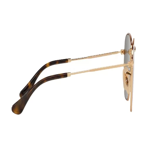 عینک آفتابی RayBan 3548N Hexagonal Flat Lenses Gold Lilac Mirror - Image 3