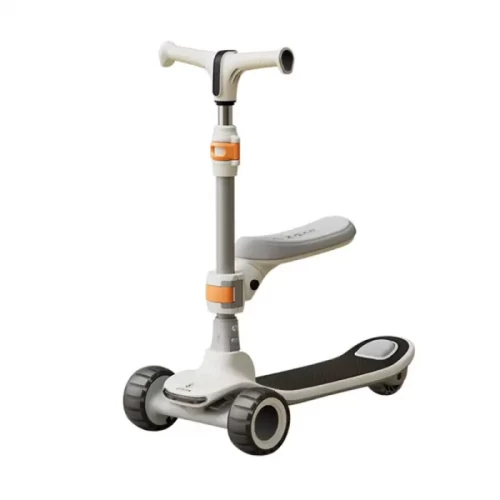 اسکوتر کودک تاشو نشیمن دار رنگ سفید کد P/ZG612/B