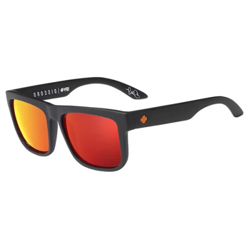 عینک آفتابی اسپای SPY Discord Dale Jr Matte Black - HD Plus Gray Green with Orange Spectra Mirror - Image 2