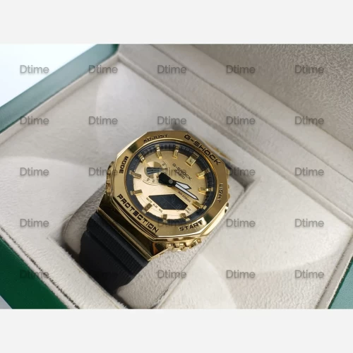 ساعت جی شاک 2100 طلایی صفحه طلایی