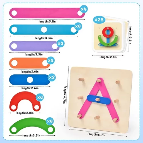 پازل آموزشی تطابق اشکال چوبی کد JHTOY656
