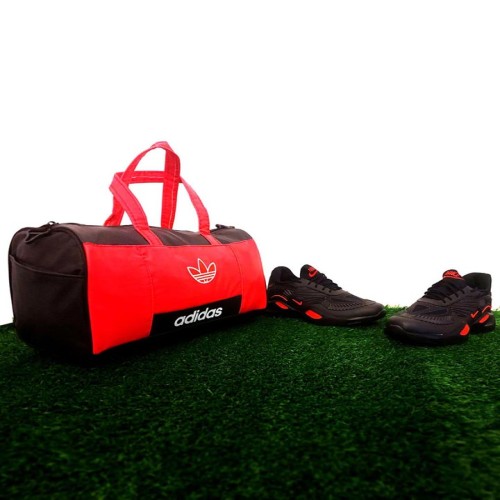 ساک ورزشی مشکی قرمز adidas مدل 1184