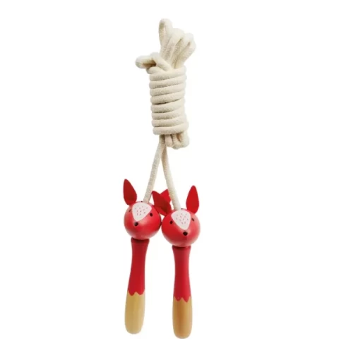 طناب بازی کودک با دسته چوبی طرح حیوانات کد BZ-12-B