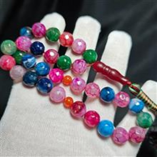 فروش تسبیح 33 دانه سنگ عقیق دراگون معدنی کد