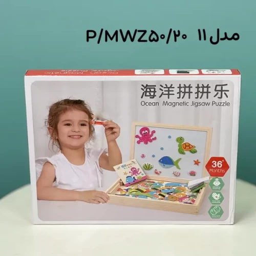 تخته سیاه و وایت برد دو طرفه مگنتی کد MWZ20