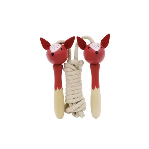 طناب بازی کودک با دسته چوبی طرح حیوانات کد BZ-12-B