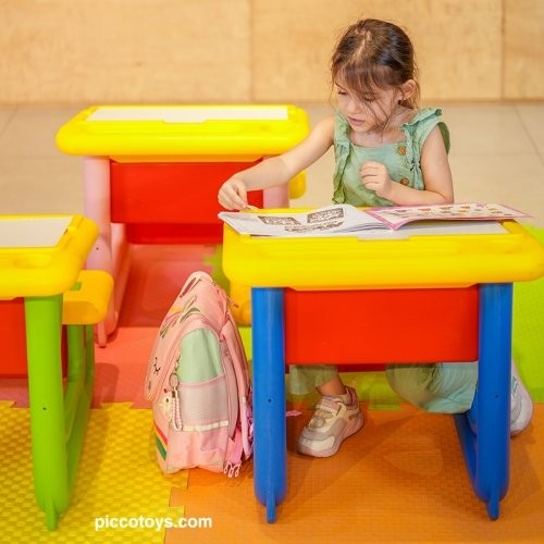 میز تحریر کودک رنگ صورتی کد p/van108/su