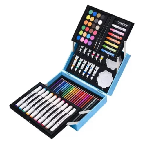 کیف ست نقاشی 82 تکه رنگ آبی کد P/912382/A