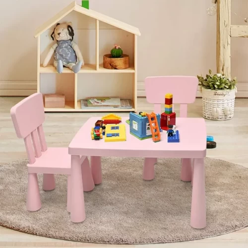میز کودک طرح ایکیا مدل ماموت MAMMUT رنگ صورتی کد 6173404
