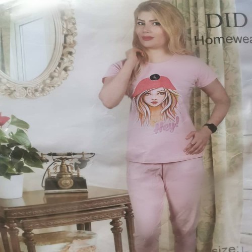 ست تیشرت و شلوار زنانه سوپر پنبه